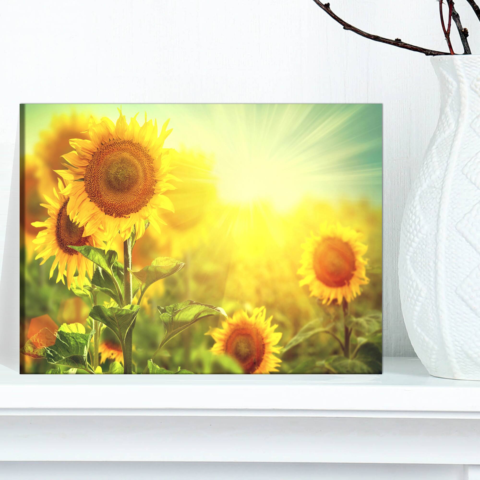 Designart - Sunflowers blooming on the field